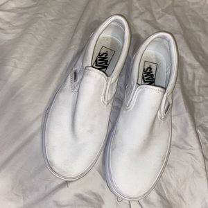 White Slip on Vans